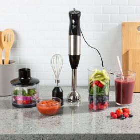 Classic Cuisine Immersion Blender 4-In-1 6 Speed Hand Mixer